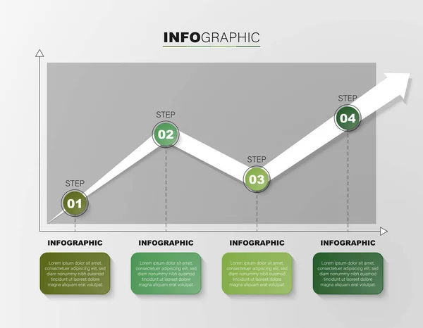 Infographie Diagramme Croissance Avec Étapes Options Peut Être Employée Pour — Image vectorielle