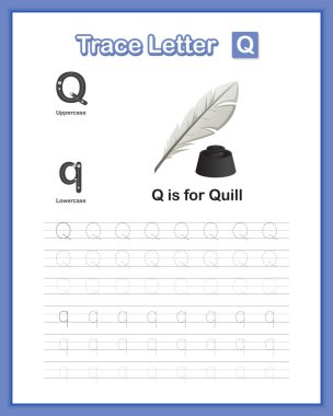 İz Harfi Q: A-Z Nesnesi, Küçük harf, El Yazma Kitabı