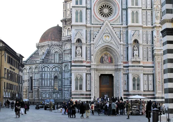 Régi Középkori Olasz Város Firenze Város Épületek Városi Külső Történelmi — Stock Fotó