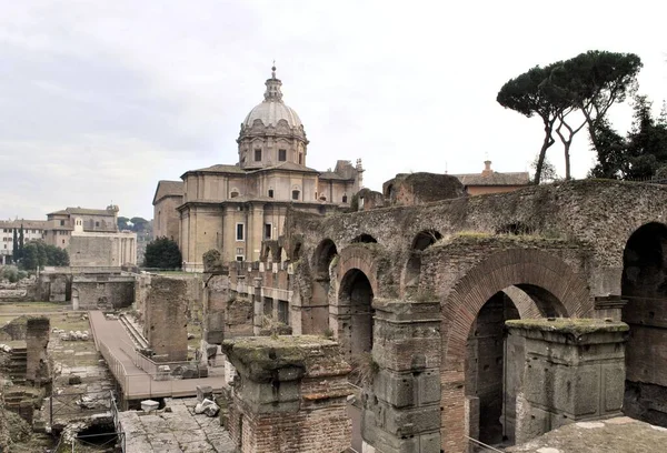 Régi Középkori Olasz Főváros Róma Városi Építészet Városkép Épületek Történelem — Stock Fotó