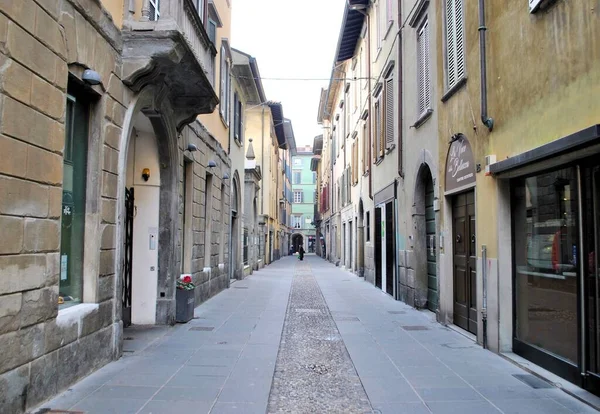 Alte Mittelalterliche Italienische Stadt Bergamo Stadt Gebäude Städtisch Außen Historisches — Stockfoto