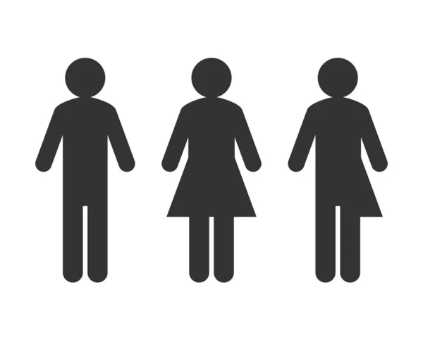 Pojęcie Piktogramu Transgenderowego Lub Unisex — Wektor stockowy