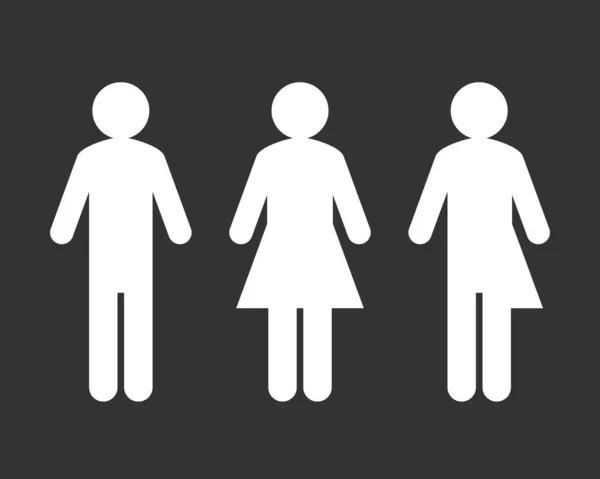 Public Bathroom Sign Third Gender Sex Sign — Stock Vector