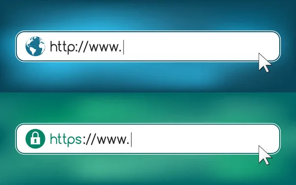 http ve https imzalı adres ve gezinme çubuğu