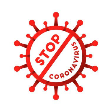 Coronavirus kavramını durdur. Vektör illüstrasyonu.