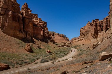Kazakistan 'daki Sandy Canyon Charyn..