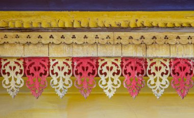 Vintage ev dış görünümlü tasarım deseni