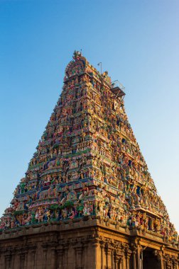 Kapaleeshwarar Tapınağı 'nın güzel manzarası, Mylapore, Chennai, Hindistan