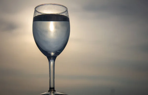 Beverage Wine Glass Sky Background — Stock Photo, Image