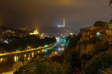gece şehir ışıkları uzun pozlama