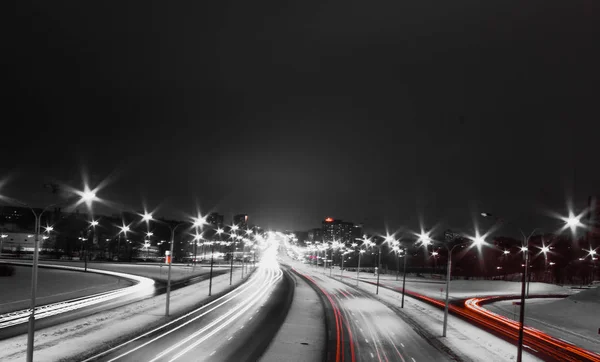 City long exposure light — Stock Photo, Image