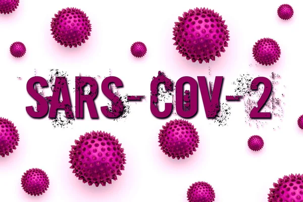 Напис Sars Cov Білому Тлі Коронавірусна Хвороба 2019 Інфекційне Захворювання — стокове фото