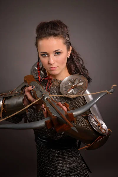 Ortaçağ kız knight — Stok fotoğraf