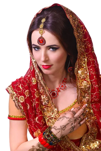 Güzel hindu kadın modeli — Stok fotoğraf