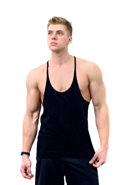 Athletic muscular guy — Stock Photo, Image
