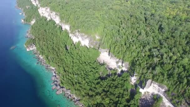 Imagens Dramáticas Das Falésias Baía Georgiana Ontário Canadá — Vídeo de Stock