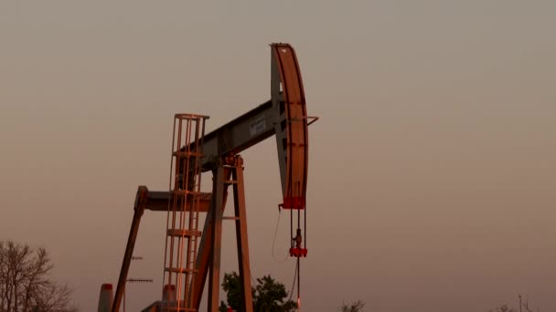 Bomba Óleo Equipamento Indústria Petrolífera — Vídeo de Stock