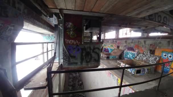 Montreal Infamous Dickson Incinerator Vacant Decommissioned — Stock Video