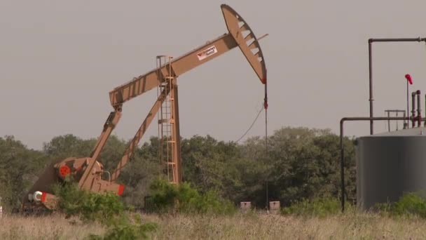 Pompa Oleju Urządzenia Przemysłu Naftowego — Wideo stockowe