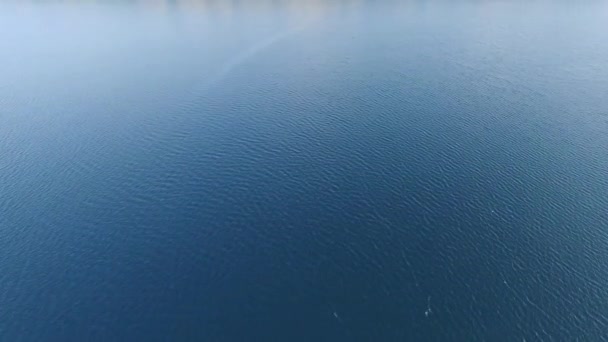 Aerial Reveal Shot Impressive Blue Water Natural Cliff Coastline — Stock Video