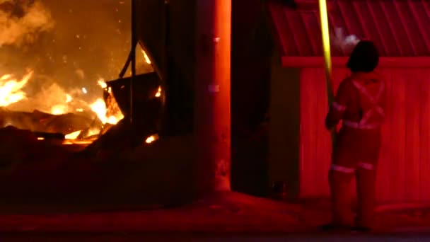 Hydro Quebec Utility Worker Using Long Pole Switch Power Fire Stock Video C Pascalmarch 333669192