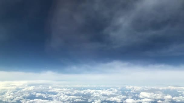 Ala Avión Con Vista Nieve Mountais — Vídeo de stock