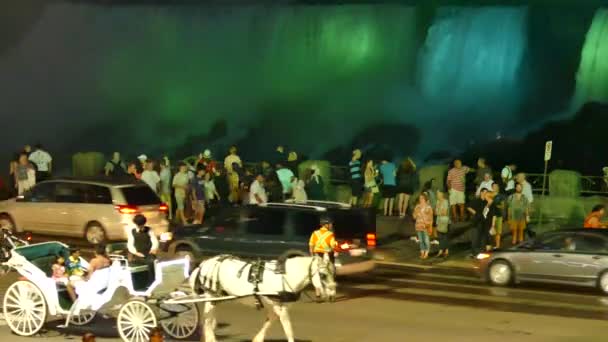 Grandes Multidões Apreciando Pontos Turísticos Cachoeira — Vídeo de Stock