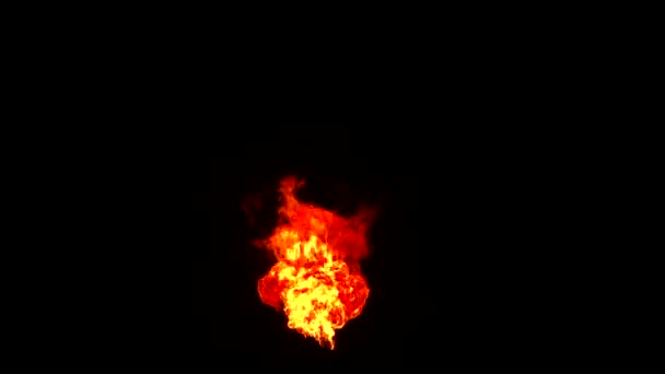 Uhd 60Fps Gran Llama Gas Pozo Petróleo Ardiendo Por Noche — Vídeos de Stock