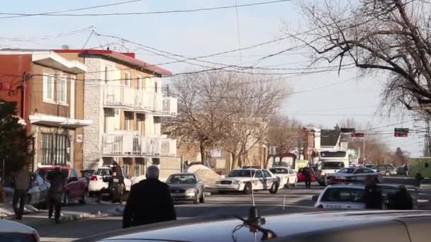 Polícia Com Armas Desenhado Standoff — Vídeo de Stock