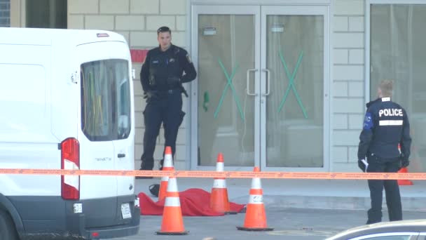 Asesinato Pandillas Montreal Canadá Deja Andrew Scoppa Muerto — Vídeo de stock