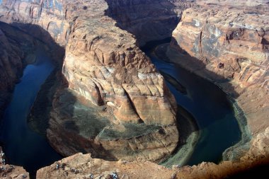 Uçaktan görüntüler - Colorado nehrinde Horseshoe Bend Page, Az