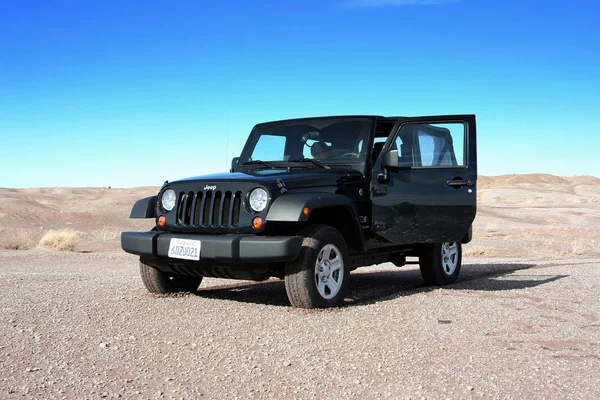 Jeep Wrangler Nel Deserto Dell Arizona Tramonto Dicembre 2008 — Foto Stock