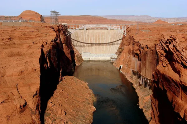 Glen Canyon Dam Colorado River View Southern Side Page Usa — Stock Photo, Image