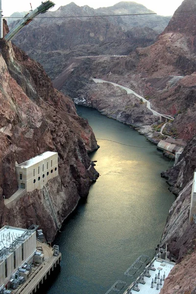 Colorado River Hoover Dam Dusk Nevada Arizona Usa — Stock Photo, Image