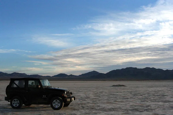 Джип Вранглер Пустелі Невада Заході Сонця Грудень 2008 Року — стокове фото