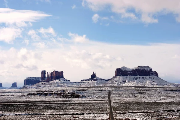 Route 163 Olhando Para Sul Para Monument Valley Depois Uma — Fotografia de Stock