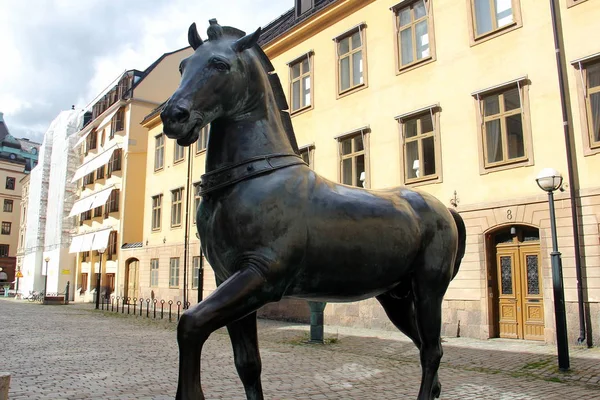 Blasieholmen Meydanı 'nda at heykeli, Stockholm, İsveç