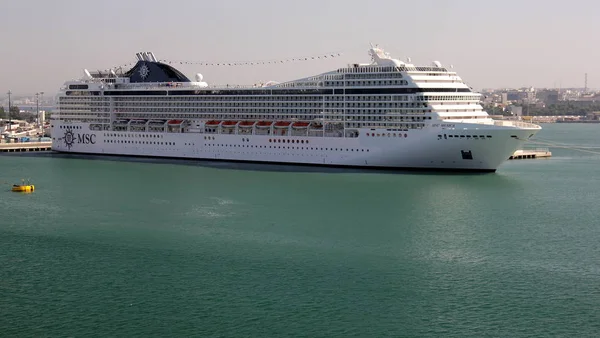 Cruise Ship Msc Musica Docked Port Bari Italy September 2012 — Stock Photo, Image