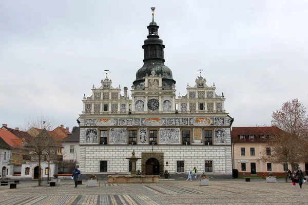 Renaissance Rathaus Gebäude Strbro Tschechische Republik Januar 2020 — Stockfoto