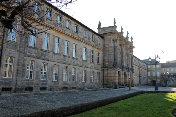 Novo Palácio Fachada Principal Construído Século Xviii Exemplo Chamado Bayreuth — Fotografia de Stock