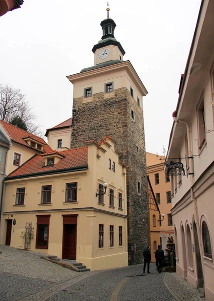 Tour Noire Structure Médiévale Historique Loket République Tchèque Janvier 2020 — Photo