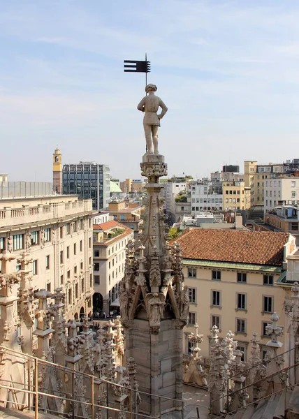 Esculturas Pináculos Catedral Milão Itália Setembro 2012 — Fotografia de Stock