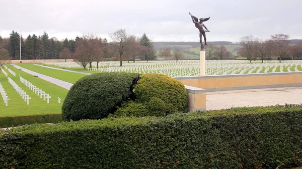 Henri Chapelle American Cemetery Wwii Memorial Clouse Wallonië België December — Stockfoto