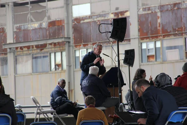 Hastane gemisi USNS COMFORT 'un New York, Manhattan West Side, New York, New York, New York, ABD - 30 Mart 2020