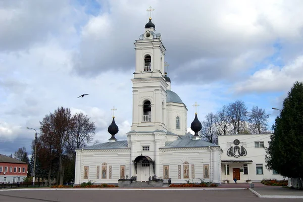 Sts. Peter ve Paul Katedrali, klasik tarzda inşa edilmiş, 18. yüzyılın sonlarında, Tarusa, Kaluga Oblastı, Rusya - 16 Ekim 2011