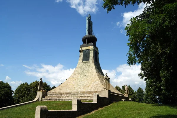 Friedensgrube Mohila Miru Denkmal Auf Dem Austerlitzer Schlachtfeld Der Napoleonischen — Stockfoto