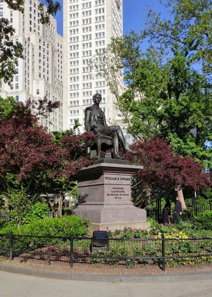 Monumento William Seward Estadista Estadounidense Del Siglo Xix Por Randolph — Foto de Stock
