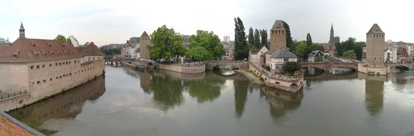 Medieval Bridge Ponts Couverts Towers View Barrage Vauban Landmark 17Th — Stock Photo, Image