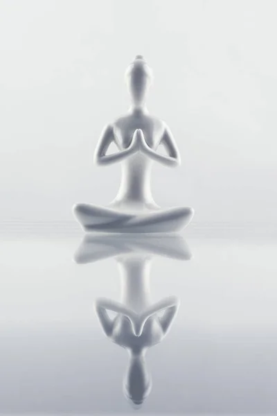 Yoga and meditation on white background — Stock Photo, Image