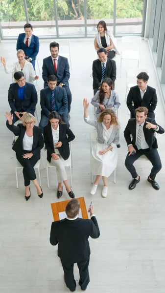 Bovenaanzicht zakelijke achtergrond van zakenmensen met busines — Stockfoto